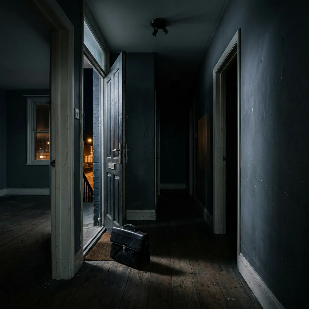Estate agent conducting a solo property viewing safely