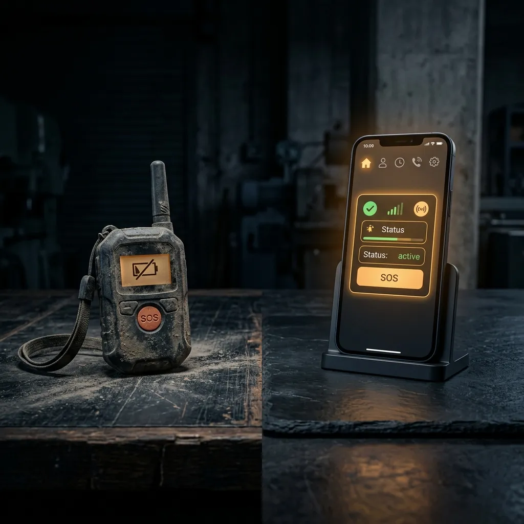 Lone worker safety devices compared to smartphone apps